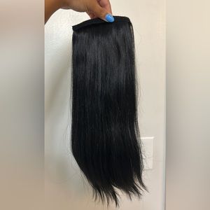Human hair clip in ponytail extension